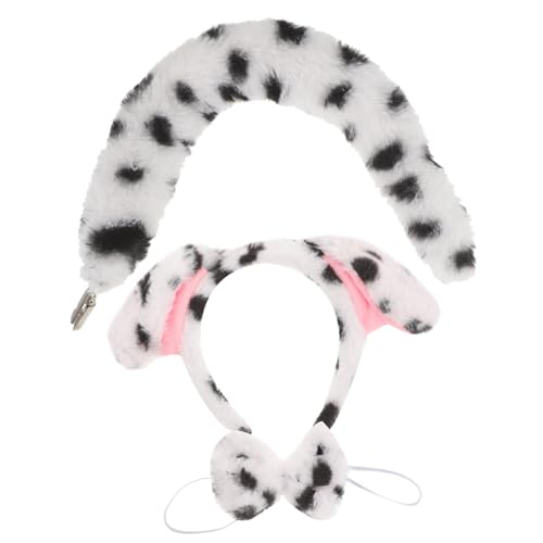 MUCKLILY Plüsch Welpenohren Haarreif mit und Schleife Weiches Cosplay Hunde Kostüm Zubehör für Damen Kuscheliger Tier Kopfschmuck für Verkleidung Party und Fotoshootings von MUCKLILY