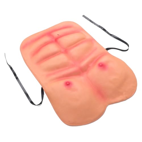 MUCKLILY Realistisches Muskel Brust Kostüm Herren für Halloween Masquerade Cosplay Party Lustige Muskelhaut Bequeme Passung Schnelle Verwandlung Einzigartiges Design von MUCKLILY