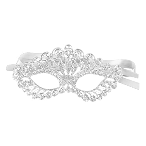 MUCKLILY Rhinestone Maske für Damen Metallmaskerade mit Wiederverwendbar für Partys Festivals Karneval Dekorative Maske Hochwertigem Metall von MUCKLILY