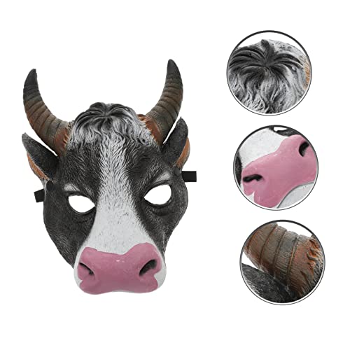 MUCKLILY Scary Ox Cosplay Maske PU Schaum Realistische Kuhmaske für Erwachsene Karneval Maskerade Party Halloween Kostüm Reusable von MUCKLILY