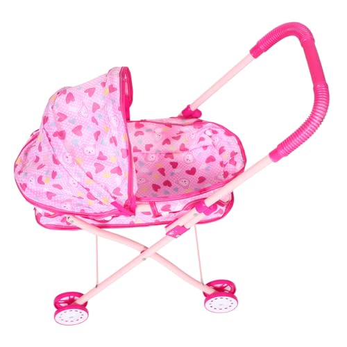 MUCKLILY Simulierter Babywagen Puppenwagen -Kinderwagen für Kleinkinder Kinderspielzeug-Kinderwagen Kinderwagen -Kinderwagen für Eisenrahmen Rosa MUCKLILY Simulierter Babywagen Puppenwagen -Kinderwagen für Kleinkinder Kinderspielzeug-Kinderwagen Kinderwagen -Kinderwagen für Eisenrahmen Rosa von MUCKLILY