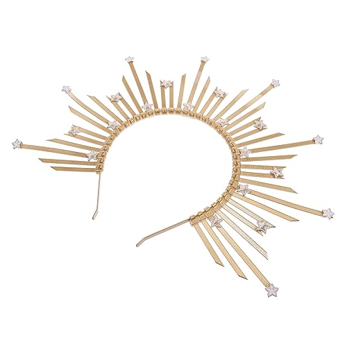 MUCKLILY Sonnenstirnband für Goldene Göttinnen Krone Halloween Accessoire Gothic Haarband für Fotografie Retro Party Weihnachten und Mehr MUCKLILY Sonnenstirnband für Goldene Göttinnen Krone Halloween Accessoire Gothic Haarband für Fotografie Retro Party Weihnachten und Mehr von MUCKLILY