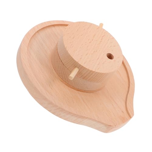 MUCKLILY Steinmühlenmodell Kleine Antike Schleifmühle Retro -Stil Steinschleifmühlenmodell Hölzerne Handheld -schleifmühle Ornament Gartenschmuck Holz Beige von MUCKLILY