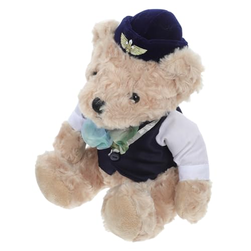 MUCKLILY Stewardess Stoffbär Kuscheltier Stopfte Bärenpuppe Gefüllte Puppendekoration Ästhetisches Stofftier Nettes Ausgestopftes Tier Stofftier Für Piloten Kleiner Bär Pp Baumwolle Blau MUCKLILY Stewardess Stoffbär Kuscheltier Stopfte Bärenpuppe Gefüllte Puppendekoration Ästhetisches Stofftier Nettes Ausgestopftes Tier Stofftier Für Piloten Kleiner Bär Pp Baumwolle Blau von MUCKLILY