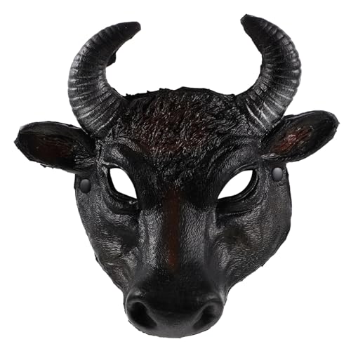 MUCKLILY Tiermaske Halbmaske Bull Maske für Halloween und Kostümpartys PU Material Verstellbares Kopfband Geeignet für Cosplay und MUCKLILY Tiermaske Halbmaske Bull Maske für Halloween und Kostümpartys PU Material Verstellbares Kopfband Geeignet für Cosplay und von MUCKLILY