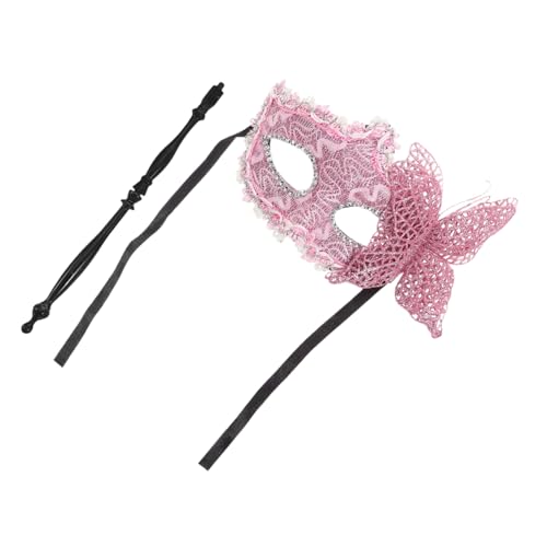 MUCKLILY Venetian mit Schmetterlingsdesign Handheld Maske aus Kunststoff und Stoff für Damen Halloween Cosplay Maskenball Party Karneval Kostüm MUCKLILY Venetian mit Schmetterlingsdesign Handheld Maske aus Kunststoff und Stoff für Damen Halloween Cosplay Maskenball Party Karneval Kostüm von MUCKLILY