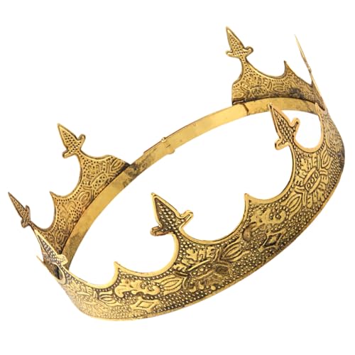 MUCKLILY Vintage Herrenkrone aus Verstellbare Königliche Kopfbedeckung für Kostüm Party Cosplay und Festliche Anlässe Leichtes und Robustes Design Geeignet für Karneval und Bühnenauftritte von MUCKLILY