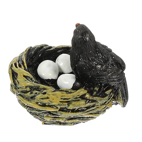 MUCKLILY Vogelfiguren Vogelnest Miniatur-kunstvogel Harz Garten Dekoration Ornament Modell Figuren von MUCKLILY