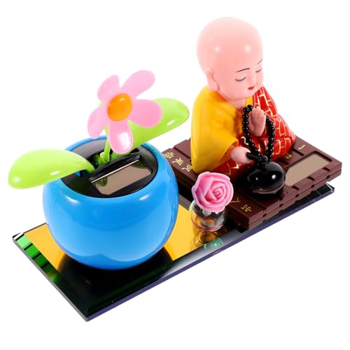 MUCKLILY Wackelkopf Auto Deko Solarbetrieben Nodding Cartoon Figur mit Bonsai für Armaturenbrett Büro Wohnzimmer MUCKLILY Wackelkopf Auto Deko Solarbetrieben Nodding Cartoon Figur mit Bonsai für Armaturenbrett Büro Wohnzimmer von MUCKLILY