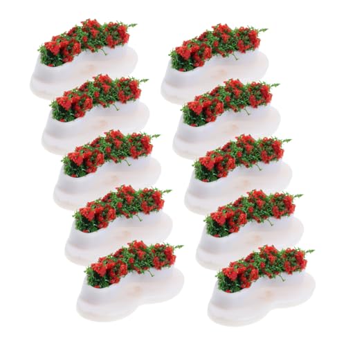 MUELODSIC 10 Stück Lounge-sitzgelegenheiten Möbel Winziges Hausblumenbeet Mini Topfblumen Dollhouse Dekorationen Miniatur-landschaftsdekor Gefälschte Pflanzen Mini-haustopfpflanzen Abs von MUELODSIC