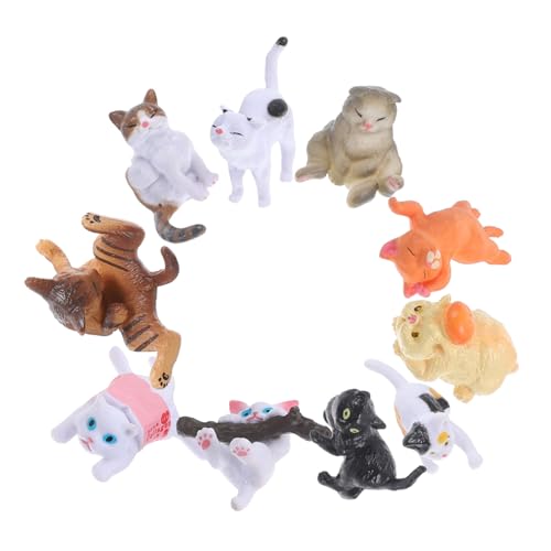 MUELODSIC 10 Stück Teiliges Mini Katzen Figuren Niedliche Kleine Deko Miniaturen für Garten Schreibtisch und Mikrolandschaft Detailreiche Katzenstatuen für Puppenhaus und Persönliche MUELODSIC 10 Stück Teiliges Mini Katzen Figuren Niedliche Kleine Deko Miniaturen für Garten Schreibtisch und Mikrolandschaft Detailreiche Katzenstatuen für Puppenhaus und Persönliche von MUELODSIC