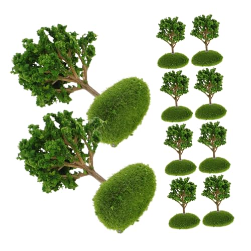 MUELODSIC 10 Stück Teiliges Miniatur Baum Realistischem Kunststoff für DIY Landschaftsmodelle Mikro landschaftsbau Modellbahn Dekoration Kompakt Vielseitig Naturgetreu für Architektur und von MUELODSIC