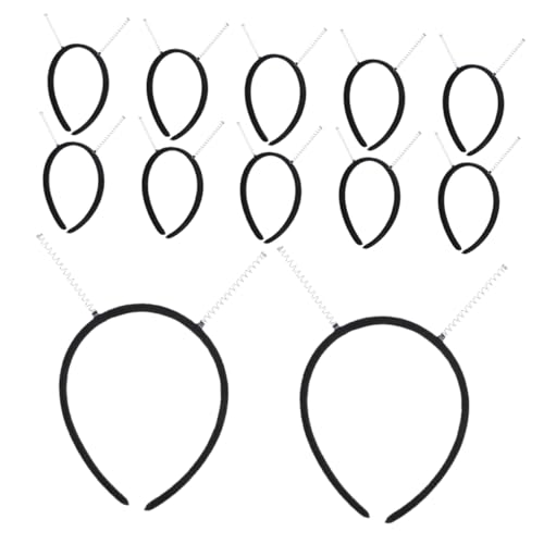MUELODSIC 12 Stück Haarband Mit Feder Stirnband Außerirdisches Zubehör Stirnband Mit Federn Modestirnband Damen-stirnbänder Für Haarmode Diy Bopper-feder-stirnband Alien Head Band Schwarz Pp von MUELODSIC