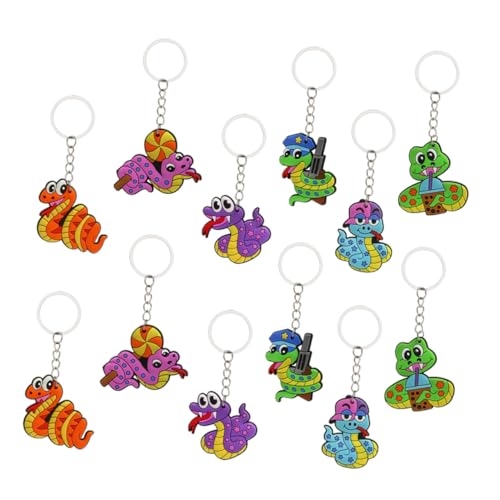 MUELODSIC 12 Stück Teiliges Buntes Cartoon schlange Schlüsselanhänger Leichtes Dekoratives Taschenanhänger Geschenk für Freunde Praktische Schlüsselorganisation und Süße Accessoire für MUELODSIC 12 Stück Teiliges Buntes Cartoon schlange Schlüsselanhänger Leichtes Dekoratives Taschenanhänger Geschenk für Freunde Praktische Schlüsselorganisation und Süße Accessoire für von MUELODSIC