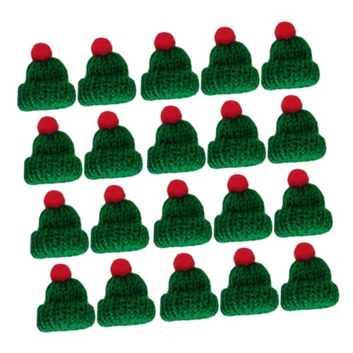 MUELODSIC 20 Stück Mini Weihnachtsmützen aus Gestrickt Bunte Santa Hüte als Kreative DIY Deko für Weihnachten Handgefertigte Accessoires für Bastelarbeiten und Festliche Dekoration von MUELODSIC