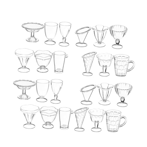 MUELODSIC 24 Stück Teiliges Miniatur Eisbecher Transparent Puppenhaus Zubehör DIY Dekoration für Puppenhäuser und Bastelarbeiten MUELODSIC 24 Stück Teiliges Miniatur Eisbecher Transparent Puppenhaus Zubehör DIY Dekoration für Puppenhäuser und Bastelarbeiten von MUELODSIC