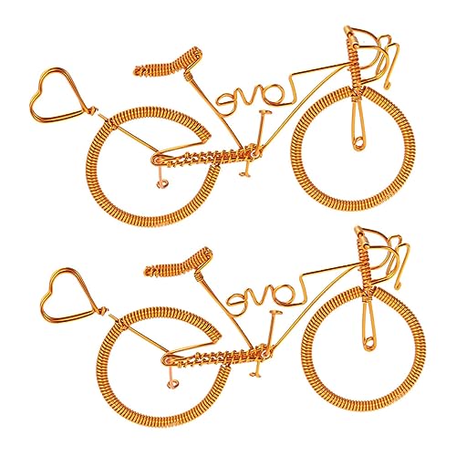 MUELODSIC 2stücke Miniatur Vintage Fahrrad Modell Dekoration Handgefertigte Tischornamente Für Radfahrer Stilvolle Heimdekoration Und Für Fahrradliebhaber MUELODSIC 2stücke Miniatur Vintage Fahrrad Modell Dekoration Handgefertigte Tischornamente Für Radfahrer Stilvolle Heimdekoration Und Für Fahrradliebhaber von MUELODSIC