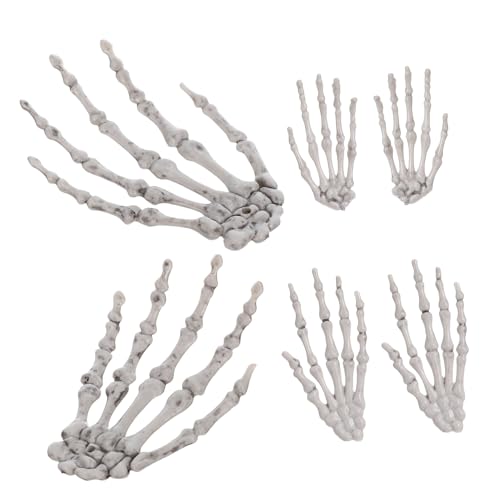 MUELODSIC 3 Paare Halloween Skelett Hand Dekoartikel Gruselige Requisiten für Spukhaus Party Prank Props Langlebig und Detailreich für Outdoor und Innenbereich MUELODSIC 3 Paare Halloween Skelett Hand Dekoartikel Gruselige Requisiten für Spukhaus Party Prank Props Langlebig und Detailreich für Outdoor und Innenbereich von MUELODSIC