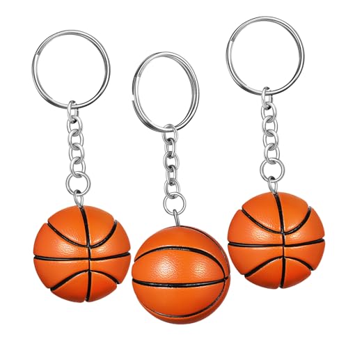MUELODSIC 3 Stk. Basketball Schlüsselanhänger Basketball Anhänger Sportliche Taschen und Schlüssel Deko Für Jungen Fans Leicht Tragbar als und Party Mitgebsel von MUELODSIC