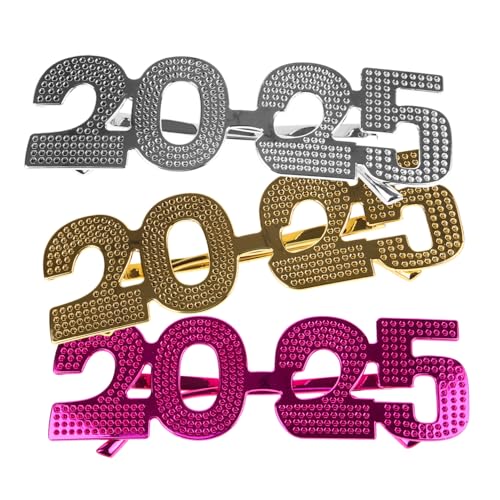 MUELODSIC 3 Stück Party Brille Kunststoff Lustige Bunte Eyewear Fotorequisiten Neujahrsdeko Eye Decoration Spaßige Brillen für Silvester Feier und Fotoshooting MUELODSIC 3 Stück Party Brille Kunststoff Lustige Bunte Eyewear Fotorequisiten Neujahrsdeko Eye Decoration Spaßige Brillen für Silvester Feier und Fotoshooting von MUELODSIC
