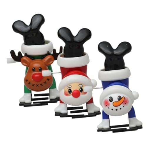 MUELODSIC 3 Stück Teiliges Weihnachts Aufziehspielzeug mit Schneemann Elch und Weihnachtsmann Batteriefrei Lustige Weihnachtsdeko und Geschenkidee für Partys und Strumpffüller MUELODSIC 3 Stück Teiliges Weihnachts Aufziehspielzeug mit Schneemann Elch und Weihnachtsmann Batteriefrei Lustige Weihnachtsdeko und Geschenkidee für Partys und Strumpffüller von MUELODSIC
