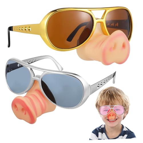 MUELODSIC 3 Teiliges Lustige Kinderspaß Spielzeugbrillen mit Schweinenase in Gold Silber Rosa Originelle Karnevalsbrille für Kinderpartys Halloween Kostümzubehör und Fotorequisiten MUELODSIC 3 Teiliges Lustige Kinderspaß Spielzeugbrillen mit Schweinenase in Gold Silber Rosa Originelle Karnevalsbrille für Kinderpartys Halloween Kostümzubehör und Fotorequisiten von MUELODSIC