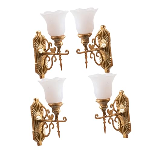 MUELODSIC 4 Stück Teiliges Miniatur Weißlicht Mini DIY Wandlampen Modell für Puppenhaus Architekturmodell Beleuchtung Dekoration für Sandtisch Szene Kreative Miniatur Bastelbeleuchtung MUELODSIC 4 Stück Teiliges Miniatur Weißlicht Mini DIY Wandlampen Modell für Puppenhaus Architekturmodell Beleuchtung Dekoration für Sandtisch Szene Kreative Miniatur Bastelbeleuchtung von MUELODSIC