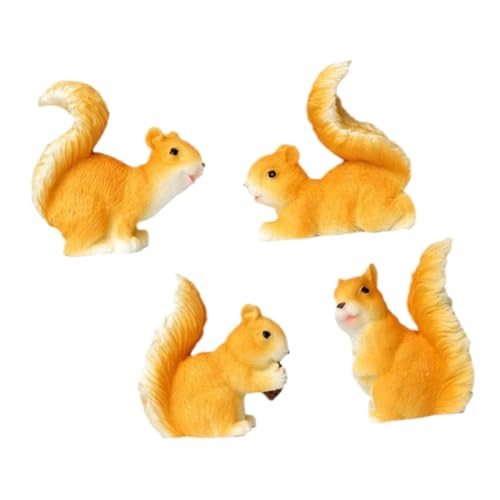 MUELODSIC 4stücke Teiliges Squirrel Ornament Realistische Tierfiguren Aus Harz Für Miniaturgärten Bonsai-Dekoration Und Kreative Innenraumgestaltung Süße Eichhörnchen Für MUELODSIC 4stücke Teiliges Squirrel Ornament Realistische Tierfiguren Aus Harz Für Miniaturgärten Bonsai-Dekoration Und Kreative Innenraumgestaltung Süße Eichhörnchen Für von MUELODSIC