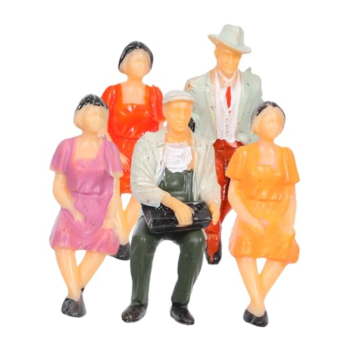 MUELODSIC 5 Stück Miniatur-personenfiguren Realistische Sitzposen Langlebige Modellfiguren für Dioramen Architekturmodelle Puppenhaus Modelleisenbahn-dekor MUELODSIC 5 Stück Miniatur-personenfiguren Realistische Sitzposen Langlebige Modellfiguren für Dioramen Architekturmodelle Puppenhaus Modelleisenbahn-dekor von MUELODSIC