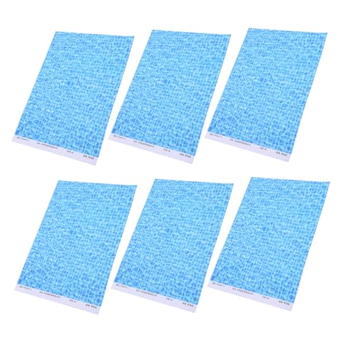 MUELODSIC 6 Stück Realistische Wasserwellen Aufkleber mit Selbstklebefolie Langlebig und Farbecht für Miniatur Seen Flüsse Dioramen Modelleisenbahn und Heimdeko Einfach Anzubringen von MUELODSIC