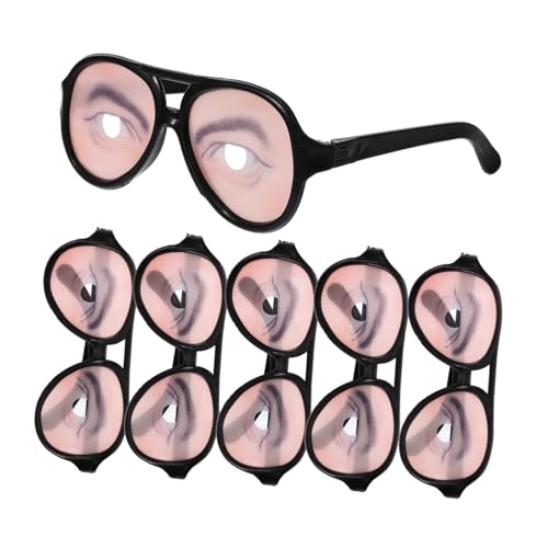 MUELODSIC 6 Stück Teiliges Halloween Partybrillen Lustige Kreative Brillenrahmen für Männer und Frauen mit Einzigartigen Kostüm Motiven Auffällige Farben für Fasching Cosplay und von MUELODSIC