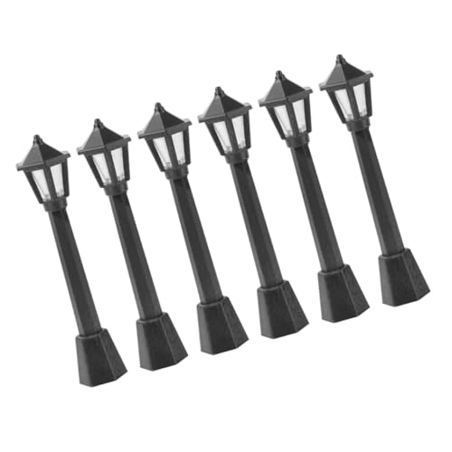 MUELODSIC 6 Stück Teiliges Retro Straßenlampen Modell für Garten und Umweltfreundliche Mini Lampe für Puppenhaus und Kreative Deko MUELODSIC 6 Stück Teiliges Retro Straßenlampen Modell für Garten und Umweltfreundliche Mini Lampe für Puppenhaus und Kreative Deko von MUELODSIC