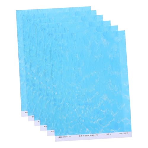 MUELODSIC 6 Stück Wasserwellen Aufkleber Realistische Wasseroberfläche DIY Landschaftsmodell Pool Dekoration Sticker für Miniatur Fluss Bach Sandtisch Szenen von MUELODSIC
