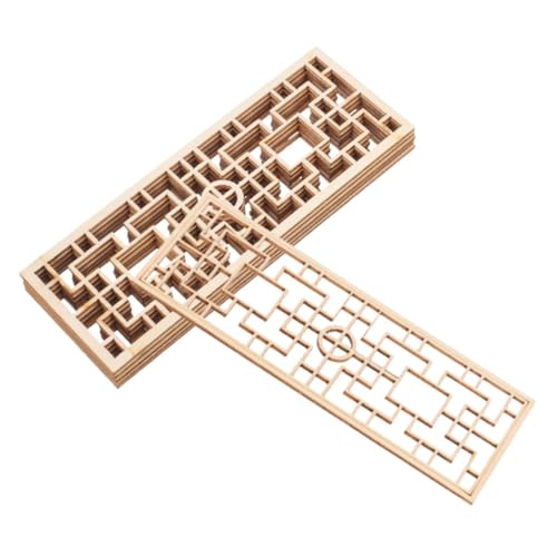 MUELODSIC 6-teiliger Chinesischer Paravent Für Puppenhäuser: Miniatur-raumteiler Aus Holz, Dekorativer Paravent Zum Selbermachen Für Spielzeughäuser, Verbessert Den Realismus Und Die von MUELODSIC