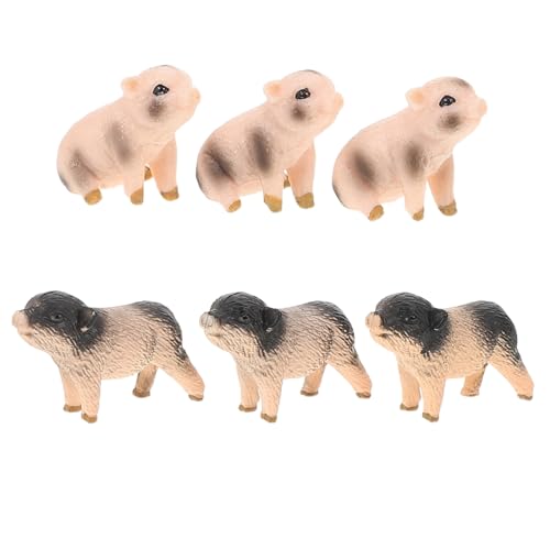 MUELODSIC 6stücke Miniatur-schweinestatue Teiliges Realistische Nutztierfiguren Für Puppenhauszubehör Tischdekoration Und Spielzeug MUELODSIC 6stücke Miniatur-schweinestatue Teiliges Realistische Nutztierfiguren Für Puppenhauszubehör Tischdekoration Und Spielzeug von MUELODSIC