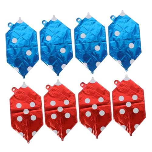 MUELODSIC 8 Stück Teiliges Aluminiumfolie würfelballon Rote und Blaue Würfel Kreative Partydekoration für Themen Vielseitig Einsetzbar für Erwachsenengeburtstage MUELODSIC 8 Stück Teiliges Aluminiumfolie würfelballon Rote und Blaue Würfel Kreative Partydekoration für Themen Vielseitig Einsetzbar für Erwachsenengeburtstage von MUELODSIC