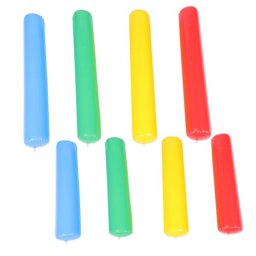 MUELODSIC 8 Stück Teiliges Aufblasbare Sticks aus Dickem PVC Bunte Cheerleader Lärminstrumente für Kindergarten Party und Spiel Leicht Tragbar und Sicher für Jungen und Mädchen von MUELODSIC