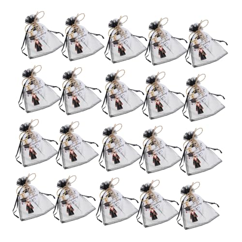 MUELODSIC Graduation Souvenir Keychain mit Mini Doktorhut Anhängern Organza Geschenkbeuteln und Tags Stilvolle Party Dekoration für Abschlussfeiern und Erinnerungen von MUELODSIC