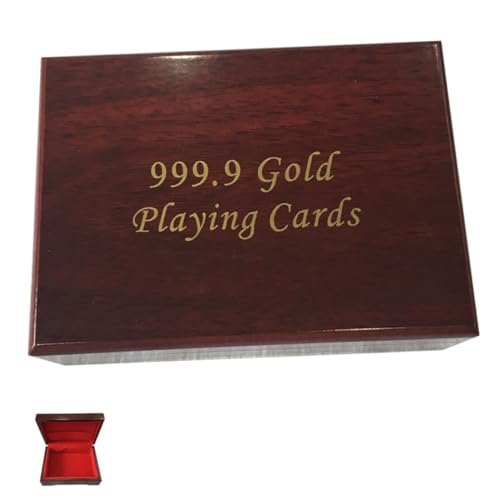 MUELODSIC Holz Aufbewahrungsbox mit Deckel Pokerbox und Schmuckschatulle Handgefertigte Holzbox zum Sicheren Verstauen von Spielkarten und Schmuck als für Familie und Freunde von MUELODSIC