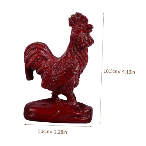 MUELODSIC Holz Hahnfigur Mit Aufwendigen Schnitzereien Für Dekoration Teetisch Oder Schreibtisch Feine Verarbeitung Und Langlebiges Material von MUELODSIC