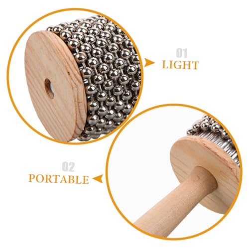 MUELODSIC Kleines Cabasa Percussion Instrument aus Sicherem Material für Ergonomischem Griff Runden Kanten und Fördert Musikalische Feinmotorik für Mädchen und Jungen Ab Kleinkindalter von MUELODSIC