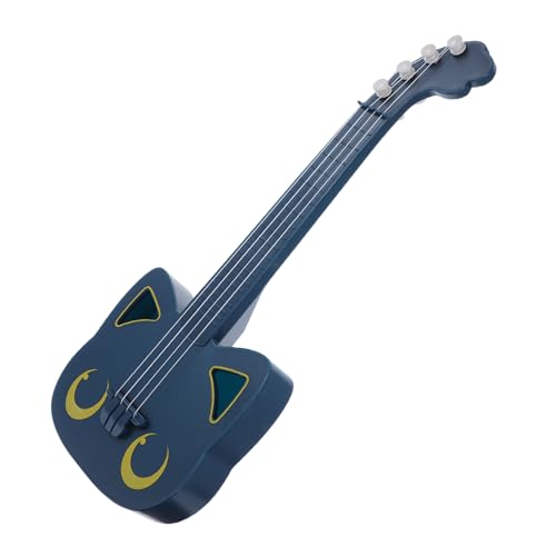 MUELODSIC Kreative Kleine Kunststoff Ukulele mit Katzenmotiv Pädagogisches Musikinstrument für Tragbar und Realistisch Gestaltet Musikalischer Fähigkeiten von MUELODSIC