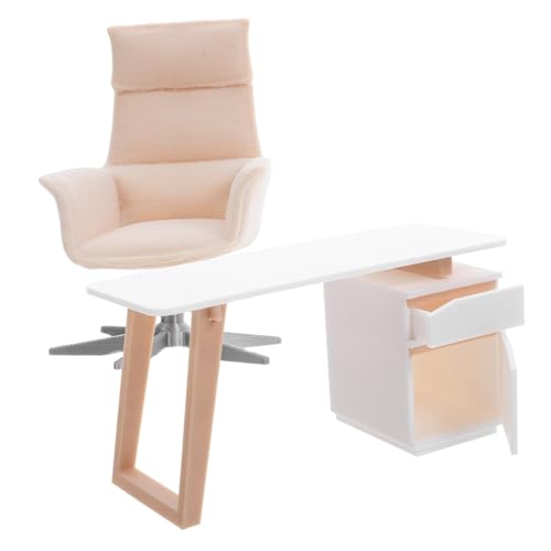 MUELODSIC Maßstab Mini Schreibtisch Stuhl Set Realistisches Miniatur Möbelmodell Für Puppenhaus DIY Dekoration Kreative Mini Büroszene MUELODSIC Maßstab Mini Schreibtisch Stuhl Set Realistisches Miniatur Möbelmodell Für Puppenhaus DIY Dekoration Kreative Mini Büroszene von MUELODSIC