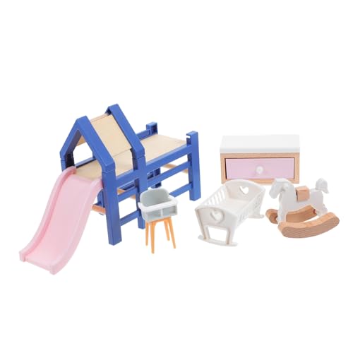 MUELODSIC Maßstab Teiliges Babyzimmer Spielset mit Rutsche Schaukelpferd Essstuhl Pastellfarben Sicher Kompakt Einfach zu Montieren für Kreatives Rollenspiel MUELODSIC Maßstab Teiliges Babyzimmer Spielset mit Rutsche Schaukelpferd Essstuhl Pastellfarben Sicher Kompakt Einfach zu Montieren für Kreatives Rollenspiel von MUELODSIC