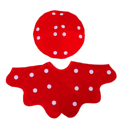 MUELODSIC Mushroom Kostüm Set für Erwachsene und Roter Pilzhut mit Umhang Komfortables Cosplay Outfit für Halloween Karneval und Festliche Partyveranstaltungen MUELODSIC Mushroom Kostüm Set für Erwachsene und Roter Pilzhut mit Umhang Komfortables Cosplay Outfit für Halloween Karneval und Festliche Partyveranstaltungen von MUELODSIC