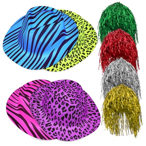 MUELODSIC Partyhut Teilig mit Neon Tinsel Perücken und Tierdruck Leichte Accessoires für Geburtstags und Rave Partys Bunte Kostümdekoration für Erwachsene Zufällige Farbe Zufällige Farbe MUELODSIC Partyhut Teilig mit Neon Tinsel Perücken und Tierdruck Leichte Accessoires für Geburtstags und Rave Partys Bunte Kostümdekoration für Erwachsene Zufällige Farbe Zufällige Farbe von MUELODSIC