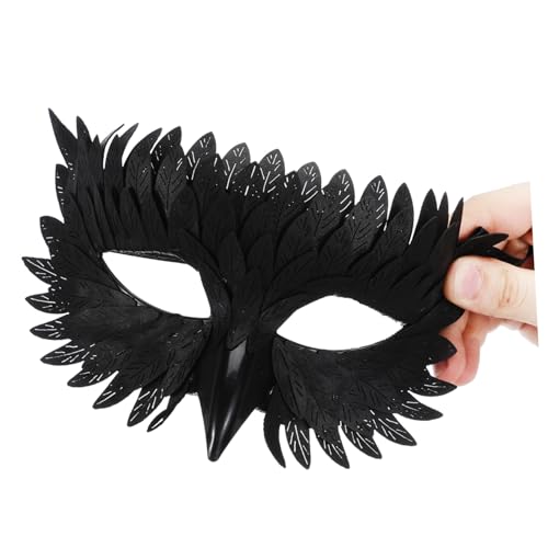 MUELODSIC Schwarze Halbgesichts Eulenmaske für Erwachsene Handgefertigte Halloween Masquerade mit Elegantem Vogel Schnabel Design Vielseitiges Kostüm Accessoire für Karneval und Cosplay MUELODSIC Schwarze Halbgesichts Eulenmaske für Erwachsene Handgefertigte Halloween Masquerade mit Elegantem Vogel Schnabel Design Vielseitiges Kostüm Accessoire für Karneval und Cosplay von MUELODSIC