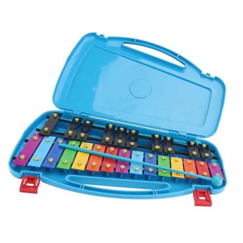 MUELODSIC Töne Metallophon mit Farbigen Aluminiumplatten Stabiles Metall Percussion Musikinstrument für Kleinkinder Musikspielzeug Musikalischen Früherziehung Langlebig und rutschfest für von MUELODSIC