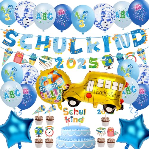 MUEZDUR SCHULKIND 2025 Deko Einschulung Junge, Deko Einschulung Mädchen 2025 Zuckertüten Banner, Zuckertüten Banner, Deko ABC 123 Schulkind Motiv, Konfetti Schulanfang Schuleinführung Deko MUEZDUR SCHULKIND 2025 Deko Einschulung Junge, Deko Einschulung Mädchen 2025 Zuckertüten Banner, Zuckertüten Banner, Deko ABC 123 Schulkind Motiv, Konfetti Schulanfang Schuleinführung Deko von MUEZDUR