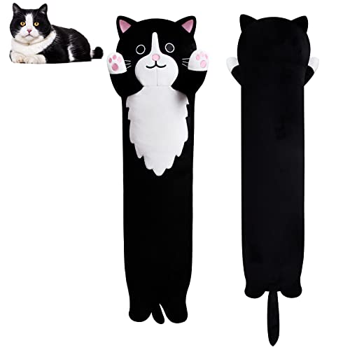 MUFEIRUO 110CM Lange Katze Kuscheltier Katzen Plüsch Spielzeug, Lange Katzen Kissen Plüschtiere, Kawaii große süße Cat Plüsch Sofakissen Geschenke für Freunde Kinder von MUFEIRUO